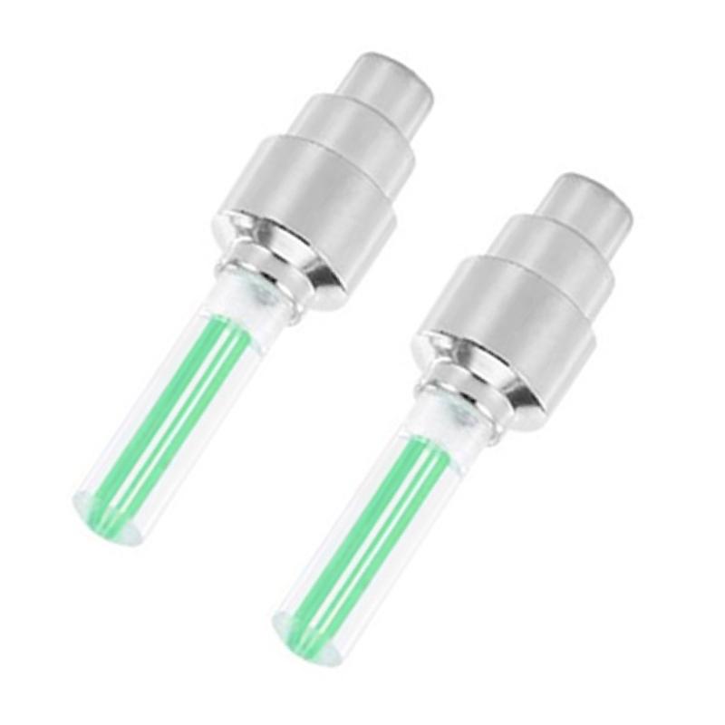 2Pcs LED Neon Wheel Lights Waterproof Tire Valve Caps Flash Lamp for Car Motorcycle Bicycle Universal Wheel Accessories