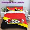 football Logo Pattern Bedding Quilt Set Quilt Cover Pillowcase Home Decoration Birthday Gift (1*duvet cover+ 2*pillowcase, without core)