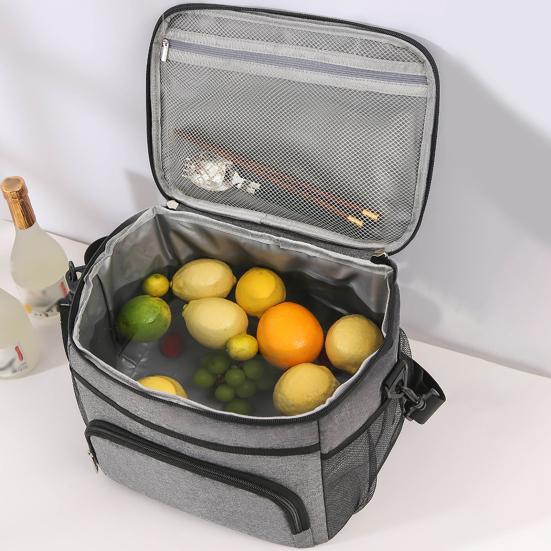 Изолированная сумка для ланча, герметичная сумка-холодильник для ланча с несколькими карманами, большая вместимость