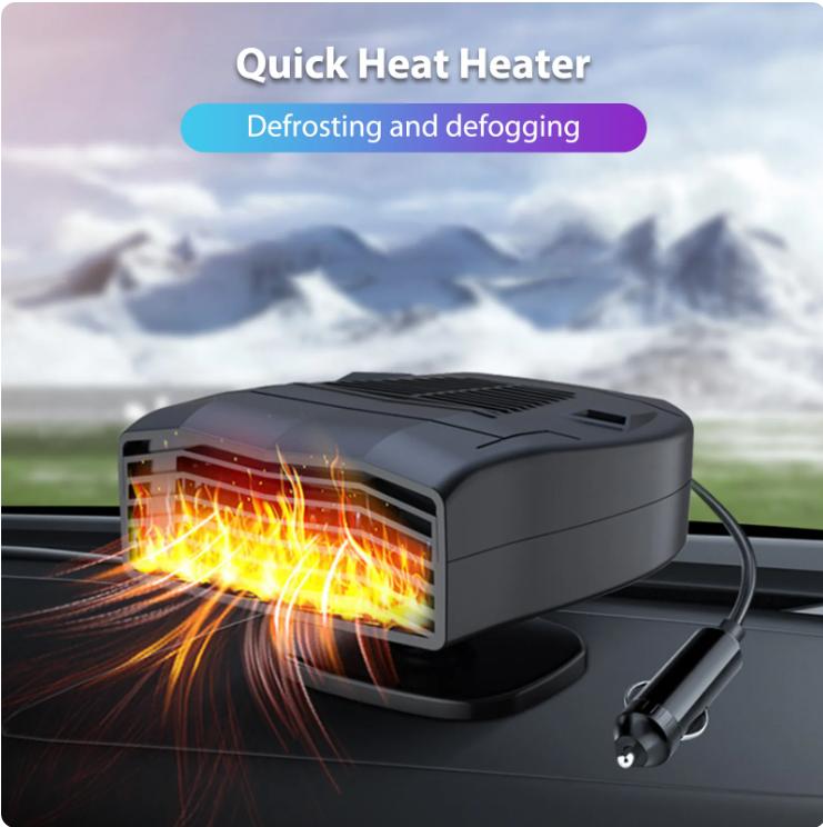 Автомобильный обогреватель xiaomi, холодный и теплый воздух, вращение на 360 градусов, нагрев, размораживание, противозапотевание, вентилятор для автомобильных электроприборов