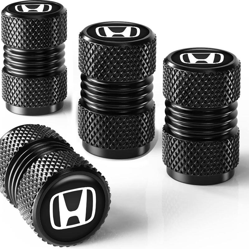 4Pc Car Valve Caps Stem Case Cover Accessories Wheel Valve Dust Caps Tyre Rim Stem Cover For Honda Civic City Accord Fit Insight UH3