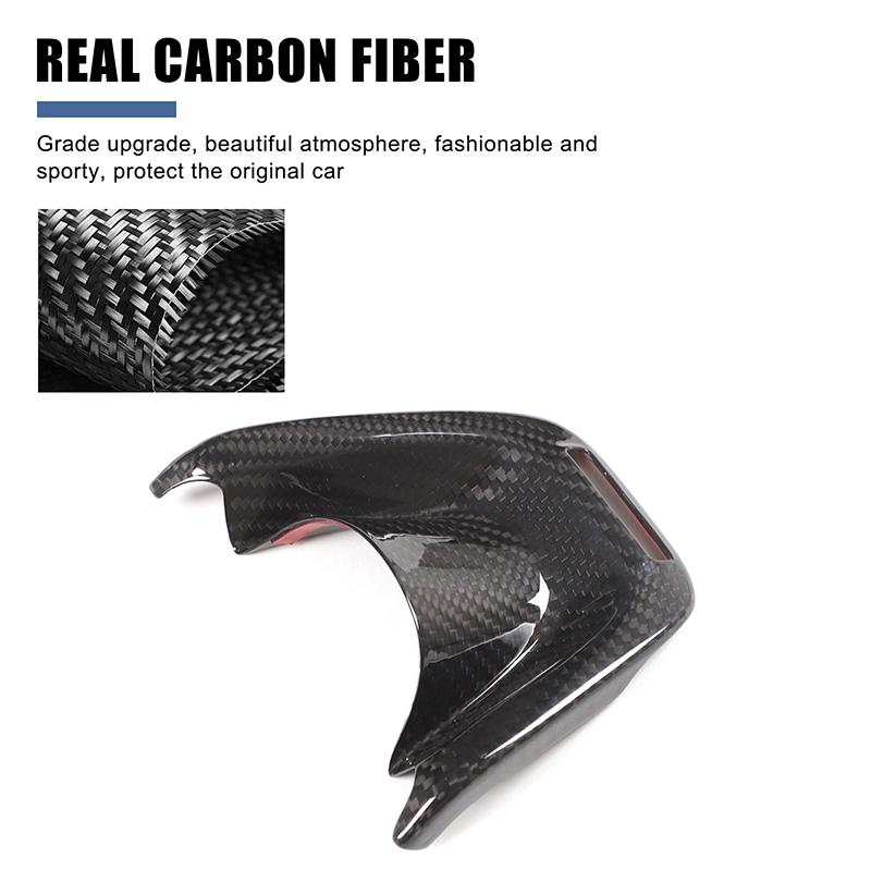 For KIA Stinger 2018- Real Carbon Fiber Car Steering Wheel Button Frame Cover Panel Trim Sticker Car Accessories