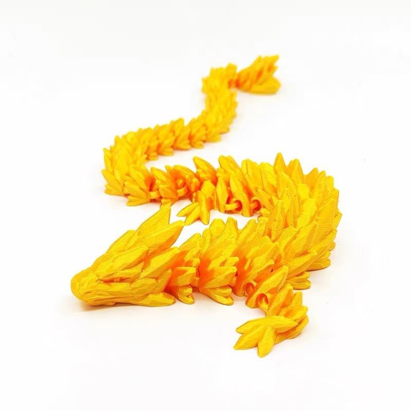 1 шт. 3D-печатная фигурка дракона с драгоценным камнем - Радужный пластик, Декор для стола, Идеально для спальни и офиса, Идеальный подарок на Рождество