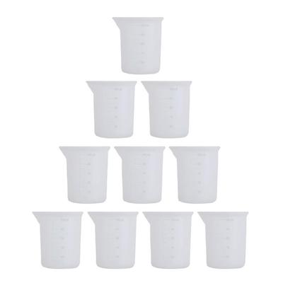 Силиконовые Мерные Стаканчики для Смолы, Антипригарные Смесительные Стаканчики, Инструменты для Клея, Точная Шкала
