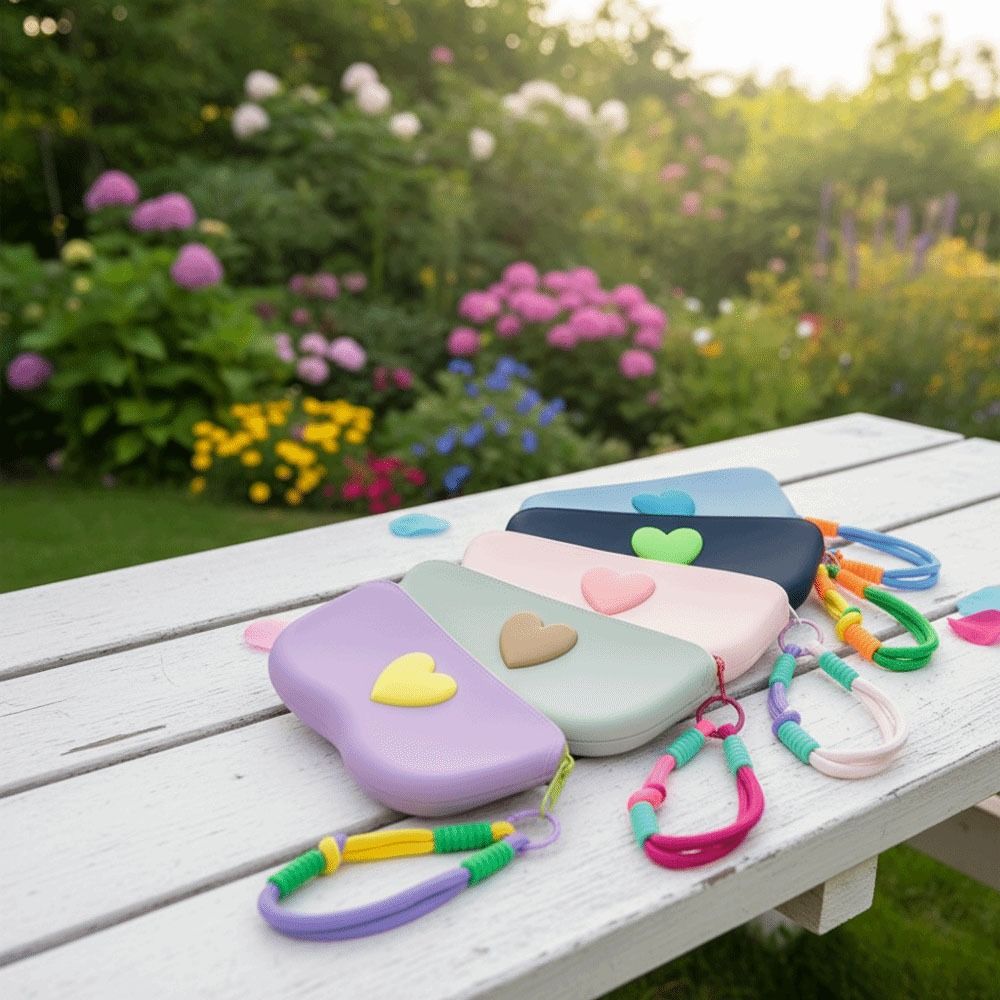Waterproof Silicone Glasses Case Dustproof Storage Bag Fashion Sunglasses Pouch for Girls