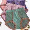Women's Cotton Briefs Panties High Waist Sexy Lace Bowknot Panties Underwear Lingerie
