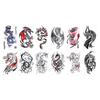 12 Sheets Temporary Tattoos Stickers Waterproof Fake Tattoos Arm Chest Shoulder Body Sticker for Women Men