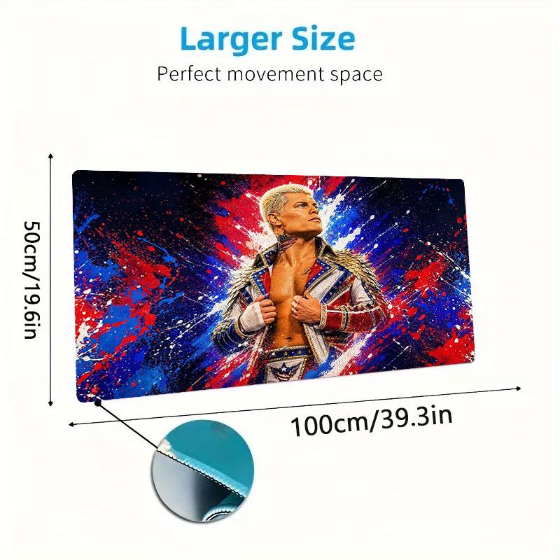 Cody Rhodes Large Size Mouse Pad Large Gaming Table Cushion Non-slip Laptop Tablet Big Mousepad XXL Mat Mini PC Playmat With Lock edge