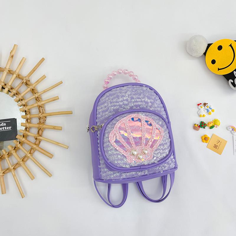 Stylish Cute Korean Princess Children's Sequin Backpack For Girls Aged 1 To 3 Years