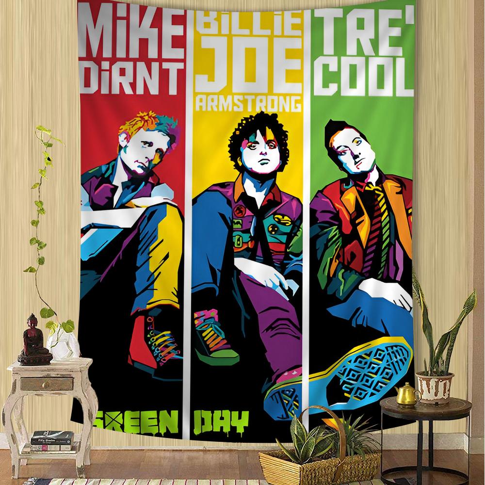 GGreen DDay American Idiot DIY Wall Tapestry Hanging Tarot Hippie Wall Rugs Dorm Home Decor