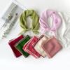 70*70cm Women's Square Solid Color Head Scarf Large Silk Feeling Hair Wrapping Scarves for Sleeping Bandanas Fashion Scarf