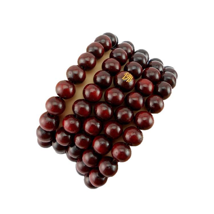 Браслет из 108 бусин сандалового дерева - Модный дизайн в три ряда для женщин