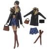 PU Leather Doll Clothes Handmade Outfit Overcoat  For 11.5 Inch 30cm Dolls/for 1/6 Bjd Dolls