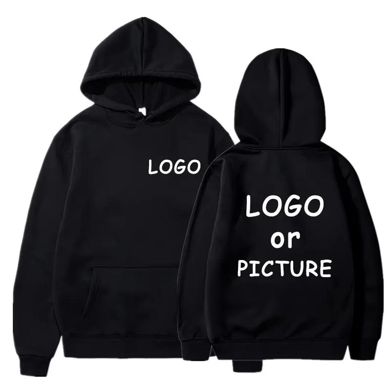 Custom logo printed men's women's casual hoodies, long sleeve hoodies autumn and winter, personalized street style sweatshirts.