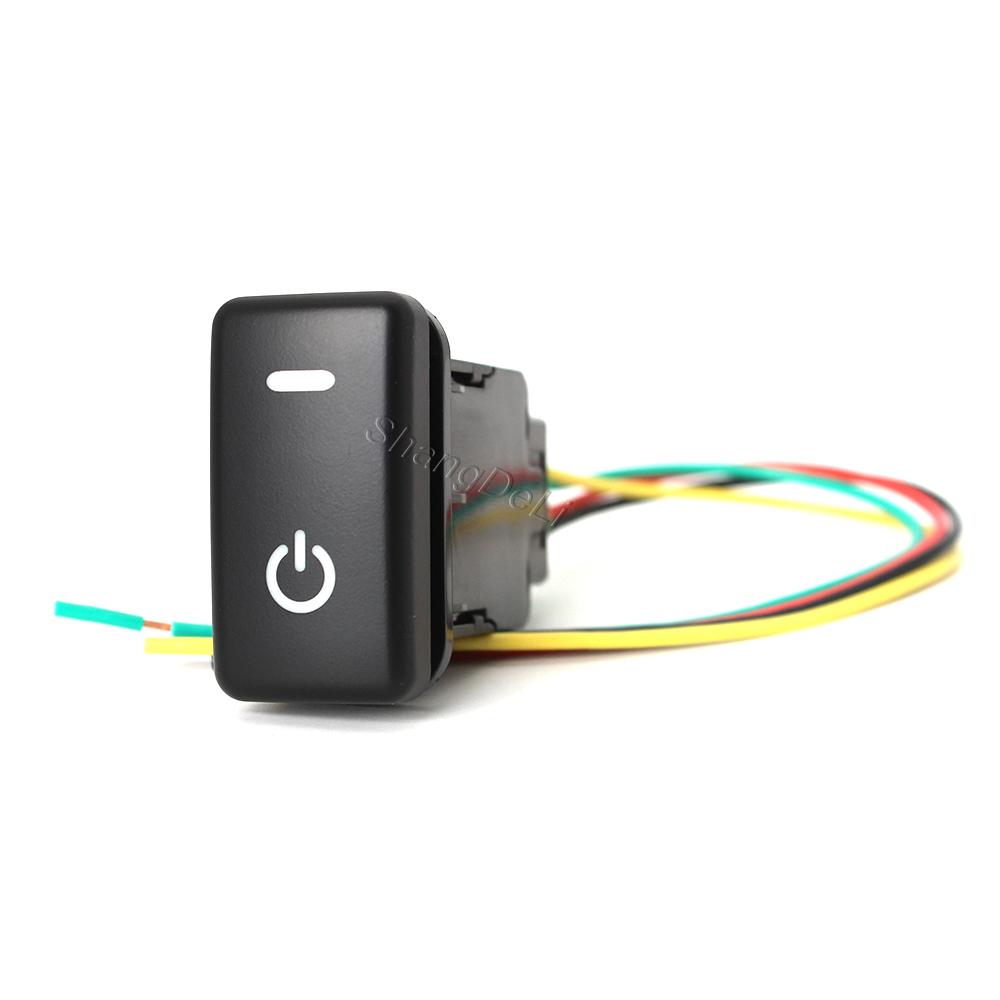 Car LED DRL Light Power On Off Front Rear Fog Lamp Spotlights Button Switch For Toyota FJ Land Cruiser Prado 120 LC100 Pushbutton Switches 3