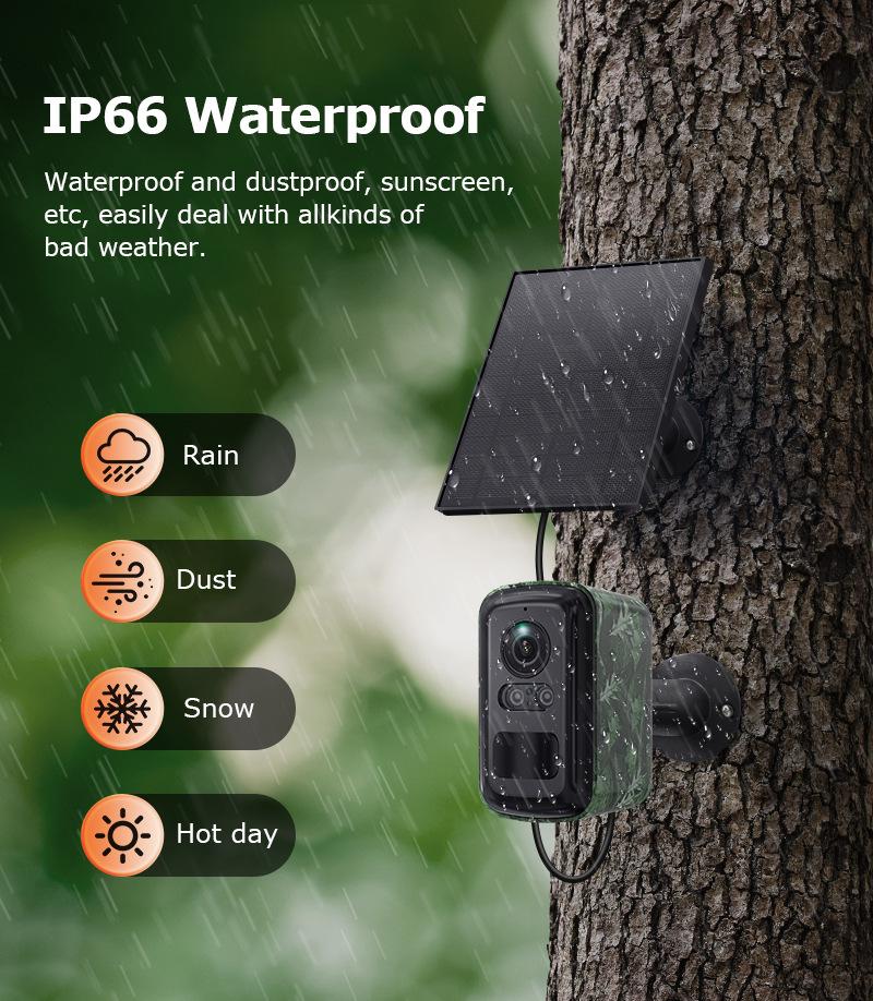 Low Power Camouflage HD WiFi Camera with Full Color Night Vision for Indoor/Outdoor Surveillance
