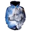 Spring Autumn 3D Wolf Hoodies Men Hooded Animal Wolf Printed Hoodie Sweatshirts Tracksuits Man/Women Jackets Funny Hoody