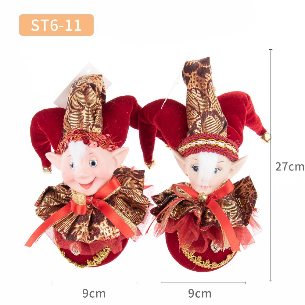 Рождественские подвесные украшения в виде эльфов с кукольным дизайном