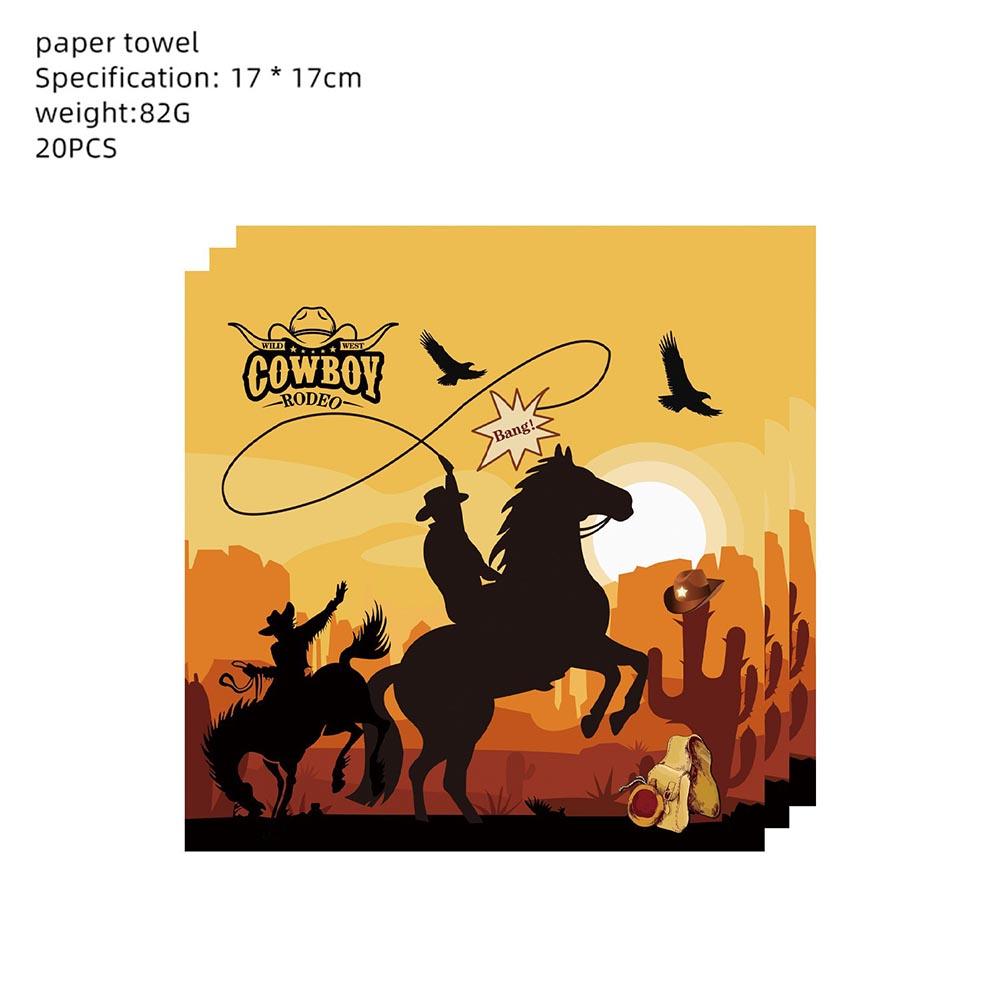 51 шт. Украшения для вечеринки в стиле вестерн, включая тарелки, стаканы, салфетки, скатерть