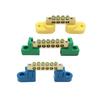 Order Copper Wiring Terminals with Dual Base Posts - Blue for Neutral, Green for Ground.