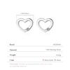 Modian New Summer 925 Silver Simple Hearts Clear CZ Stud Earrings Fashion Rose Gold Ear For Women Fine Jewelry