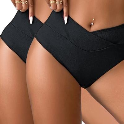 Летний новый модный однотонный купальник бикини женский сексуальный плиссированный персонализированный женский низ