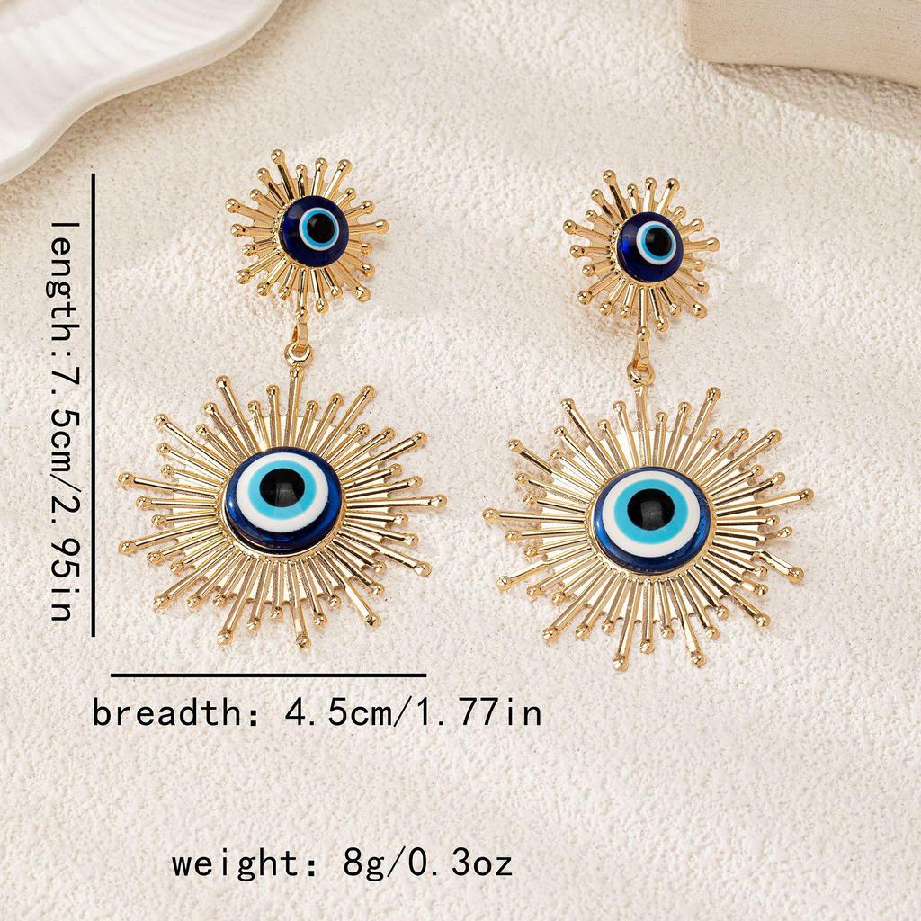 Модные серьги "Глаз Фатимы" для женщин - Европейский и американский стиль