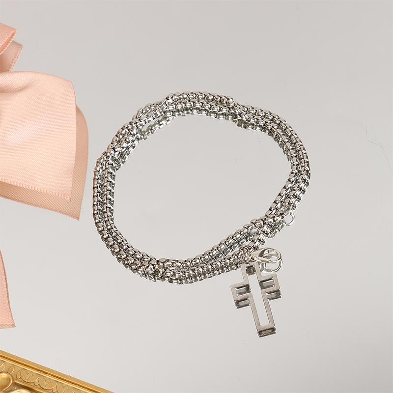 Полый крест кулон двухслойный браслет хип-хоп крутые мужские аксессуары для рук юбилейная вечеринка ювелирные изделия подарки