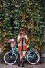 Wicker basket carrier, bicycle basket for handlebars, spacious and strong