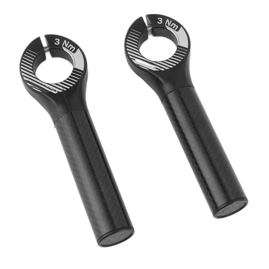 1 Pair Handlebar Ends with Covers Carbon Fiber Handle Grip Ends for 22.2mm Diameter Bar Mountain