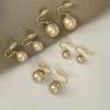 Trendy Pearl Clip-on Stud Earrings for Women: No Piercing Needed, French Style, Elegant and Luxurious