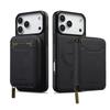 Магнитный чехол-кошелек для iPhone 17 Pro Max Роскошный Многофункциональный Съемный Кожаный чехол-книжка на молнии с держателем для карт для iPhone 16 15 14 13 Pro Max 12 11 Air