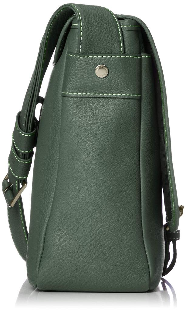 Shoulder bag A4 size compatible Dark green stitch 32311 [Kitamura] Y-1112 green/light [Green]