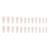 Long ballet simple French white crystal butterfly diamond wearing nail matte texture high quality fake nail finished product wholesale