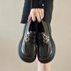 Мода 2024 года, женские туфли Мэри Джейн из искусственной кожи с круглым носком, женские повседневные неглубокие мокасины без застежек, женская обувь, женская вулканизированная обувь