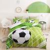 Семейное постельное белье Deluxe, односпальная кровать, двуспальная кровать, полноразмерная наволочка с 3D футбольным принтом и пододеяльник, 2/3 комплекта семейного постельного белья для спальни