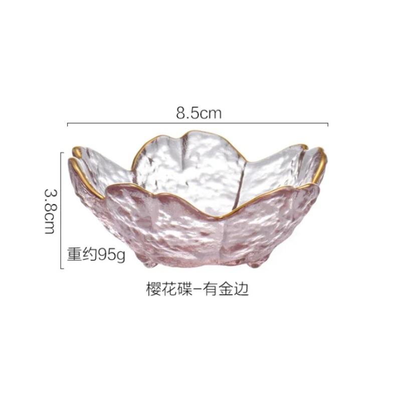 Керамическое блюдо «Сакура» в скандинавском стиле, маленькое блюдо с золотой каймой, приправа, соус, мороженое, фруктовая салатница, закуски, кухонные принадлежности