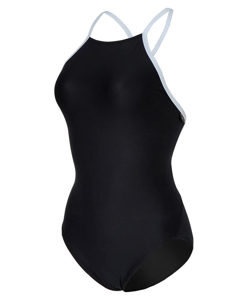 Laelliseupocheu [Psla123 Blk] H Классический Черный Топ на Двойных Бретелях с Открытой Спинкой