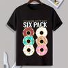 Casual Donuts Cartoon Graphic T Shirt for  Clothing Fashion  Print Doughnut Short Sleeve T-shirt Loungewear Pajama  Tops