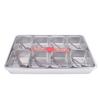 Condiment Caddy Server with 8 Containers Serving Tray Platter with 8 Spoons for Bar Accessories Fruit Salad Party