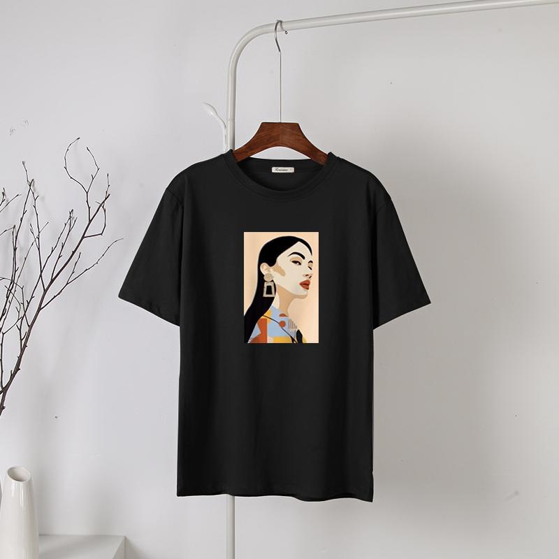 Hirsionsan шикарные хлопковые футболки с принтом женские летние свободные повседневные футболки большого размера с эстетичной графикой одежда больших размеров женские топы