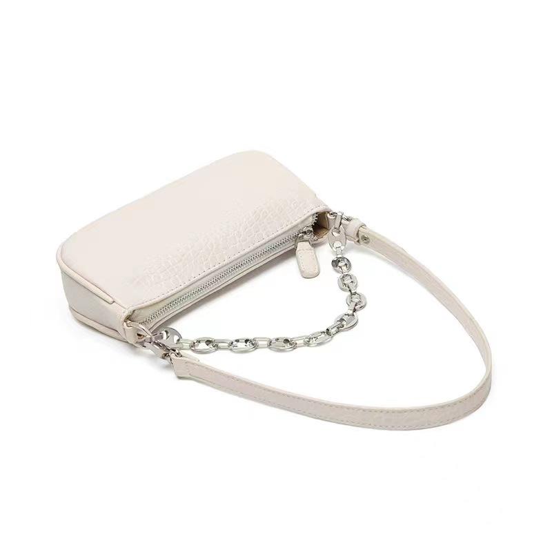 New Fashion Small Square Bag Female Shoulder Bag Crocodile Pattern Advanced French Chain Bags Women Leisure Trend Crossbody Bags