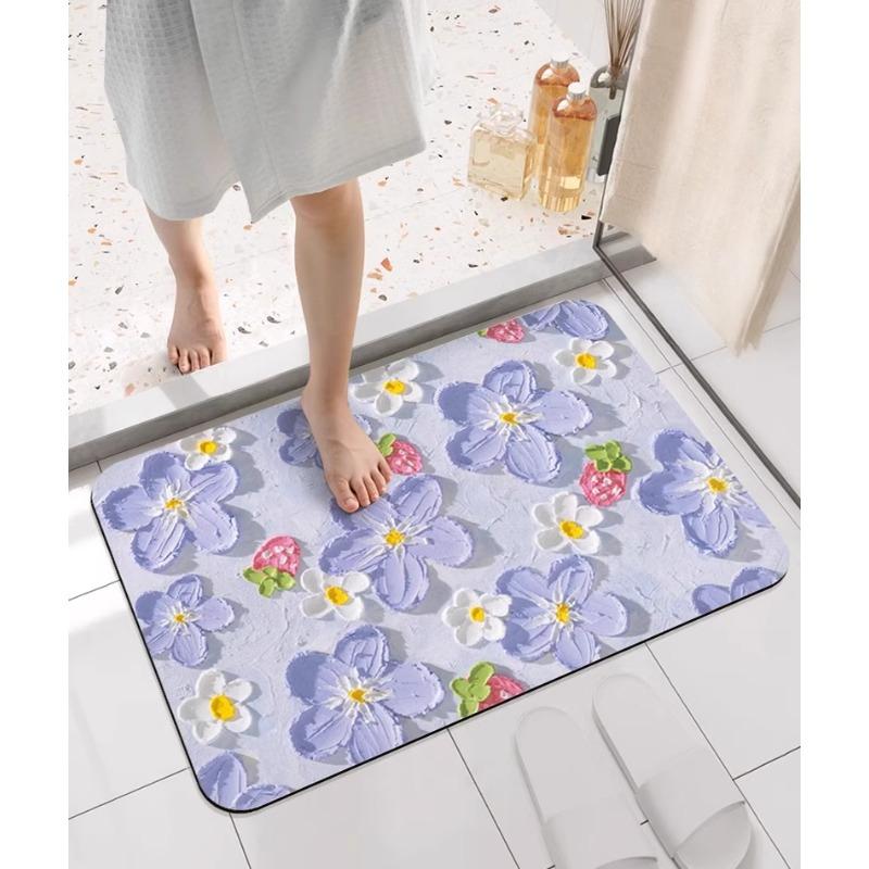 Итальянский коврик для пола в ванной, быстросохнущий коврик для ног из диатомовой грязи, туалет, туалет, коврик у двери туалета, впитывающий нескользящий ковер
