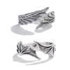 Women Men Couple Wing Opening Rings Unisex Punk Finger Ring Decorative Accessories Jewelry