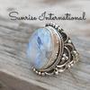 Кольцо Moonstone Boho - Кольцо Rainbow Moonstone Sterling Silver Ring - Кольцо с бесплатной доставкой, минималистичное, ручная работа, ювелирное изделие, подарок, бестселлер