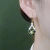 Новые летние роскошные серьги-цветы из зеленого кристалла для женщин, модные персонализированные… Больше