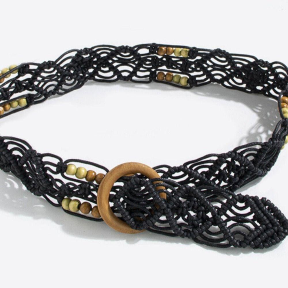 Retro Weave Belt Woven Waist Rope Fashion Ethnic Style Waistband Women