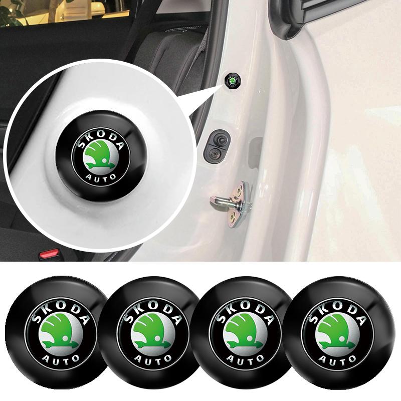 NADH5 4/8/16Pcs/lot Valve Stems & Caps,Car Door Shock Absorbing Gasket Car Trunk Sound Insulation Pad For skoda fabia superb octavia