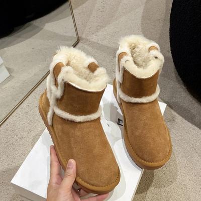 2024 зимние теплые меховые зимние сапоги женские на толстой платформе нескользящие хлопковые туфли женские большие размеры плюшевые подкладки толстые ботильоны