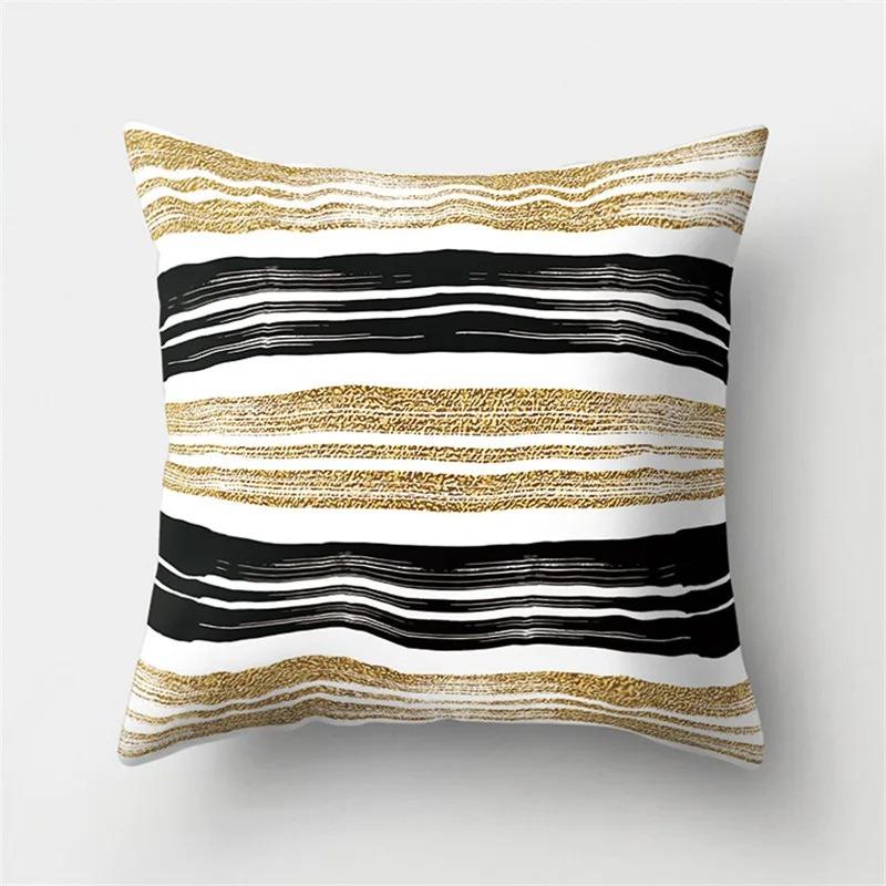 Simple Striped Pattern Pillowcase Office Living Room Car Ornaments Home Pillowcase